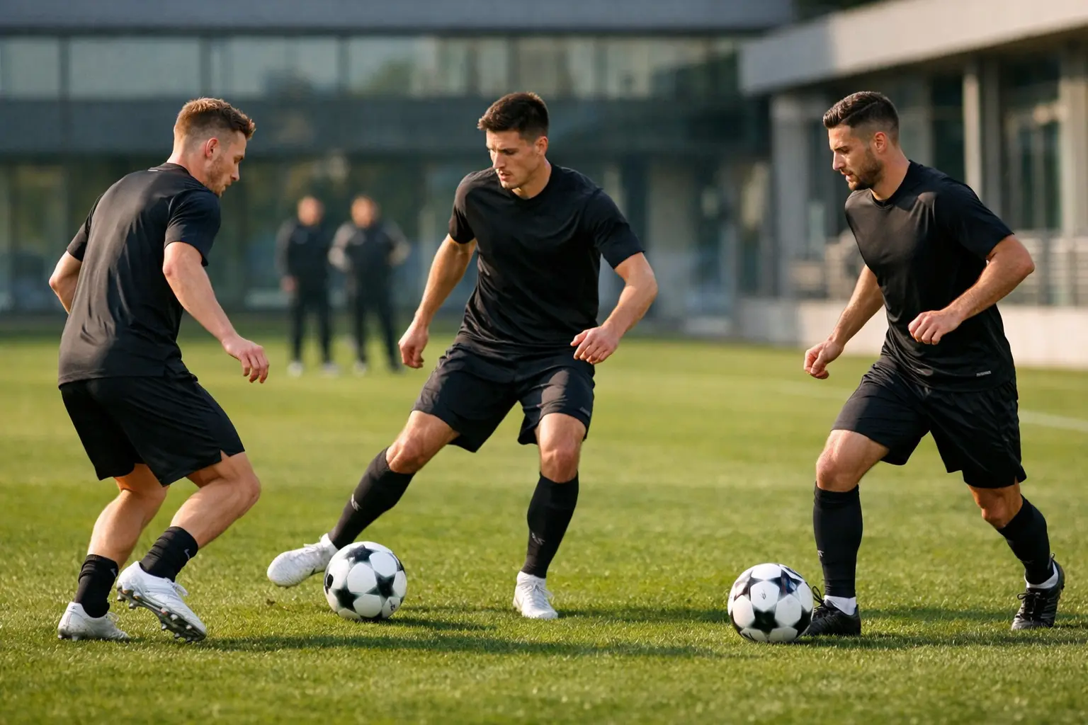 Deutsche Fussballnationalspieler beim Mannschaftstraining
