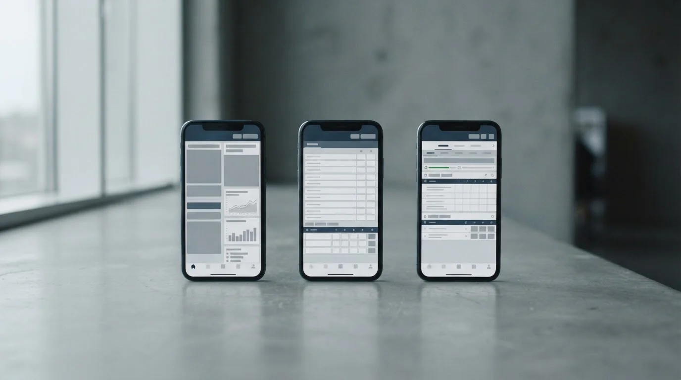 Vergleich verschiedener Sportwetten-Apps auf mehreren Smartphone-Bildschirmen