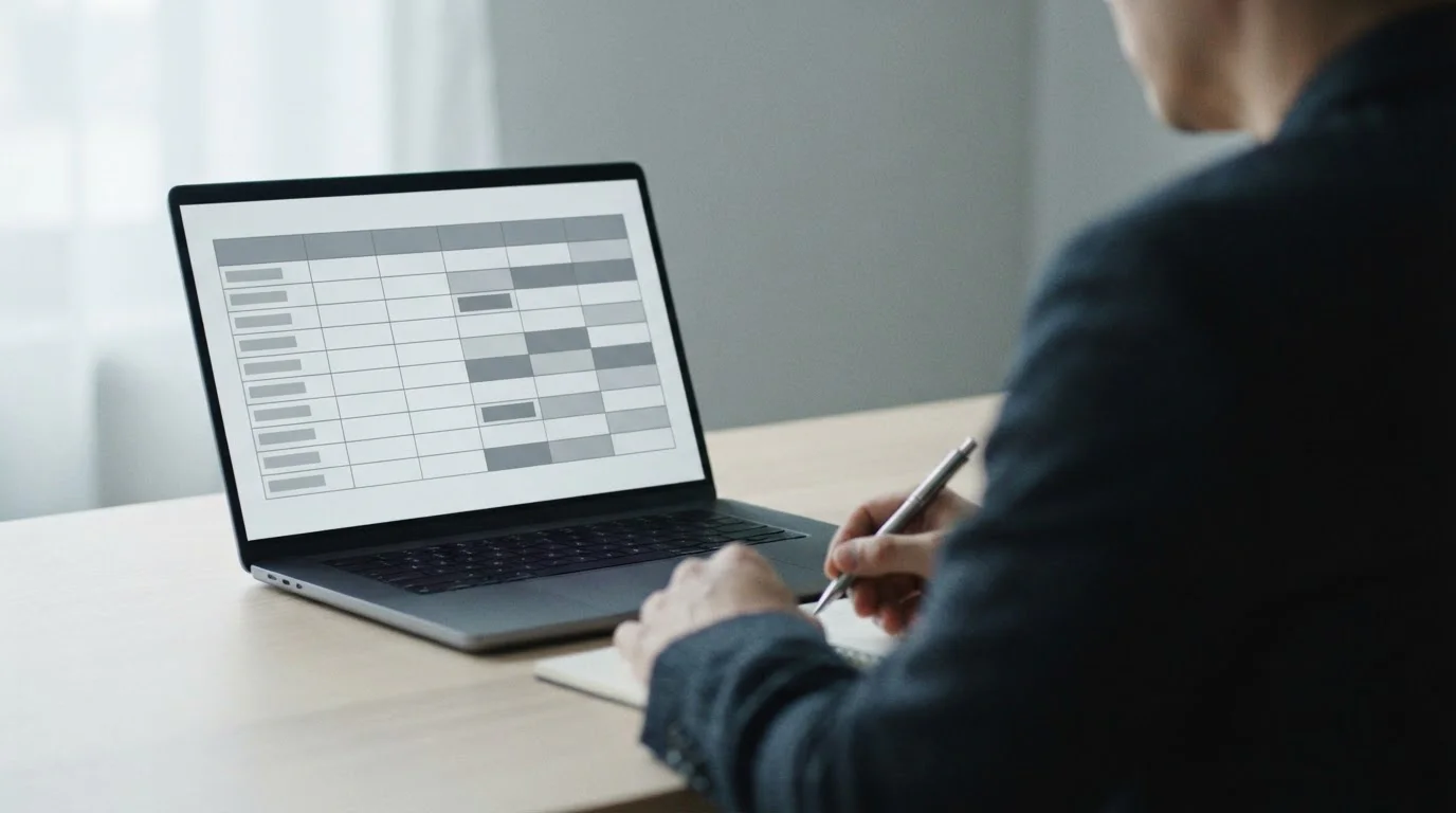 Vergleichstabelle von Wettanbietern auf Laptop-Bildschirm